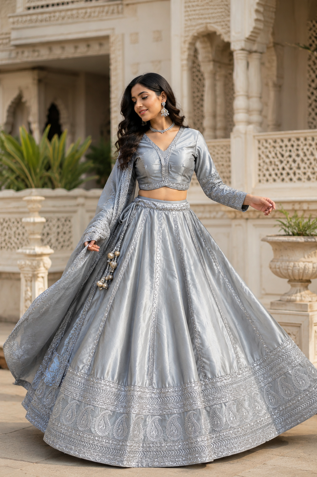 Silver Moon Heritage Lehenga Set - Image 3