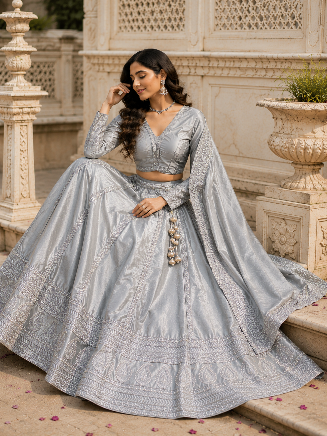 Silver Moon Heritage Lehenga Set