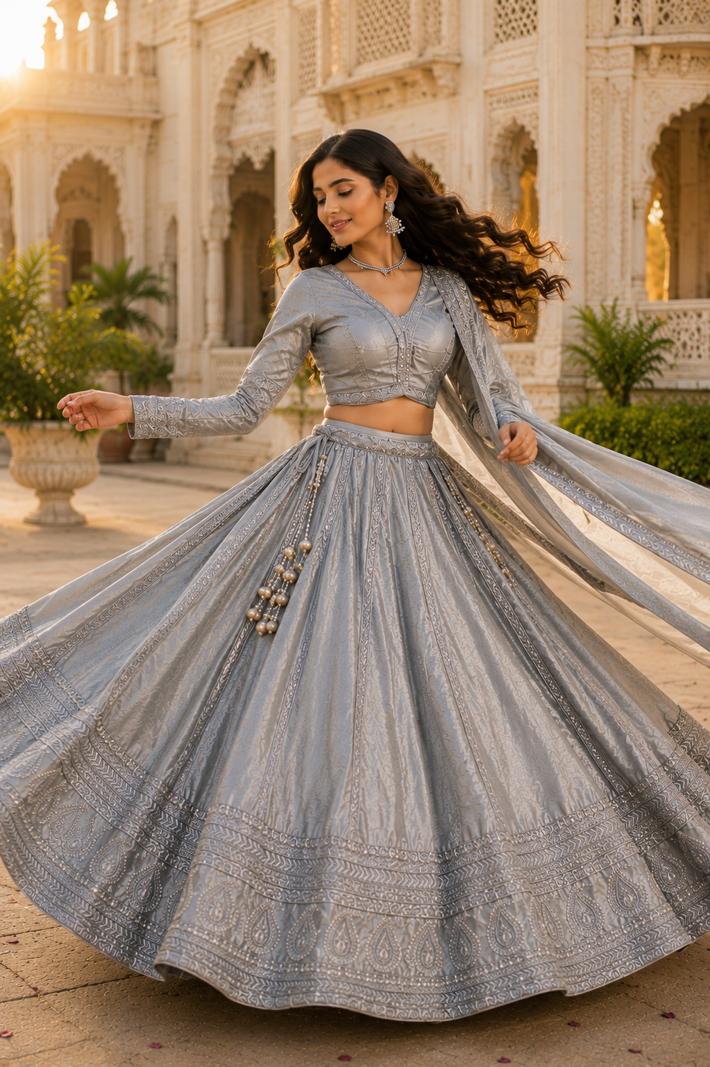 Silver Moon Heritage Lehenga Set - Image 6