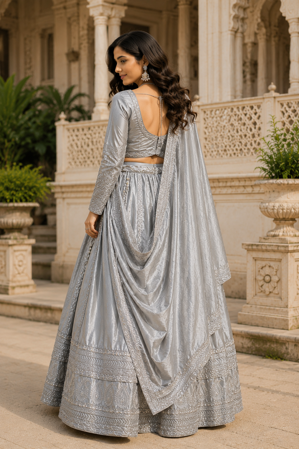 Silver Moon Heritage Lehenga Set - Image 2